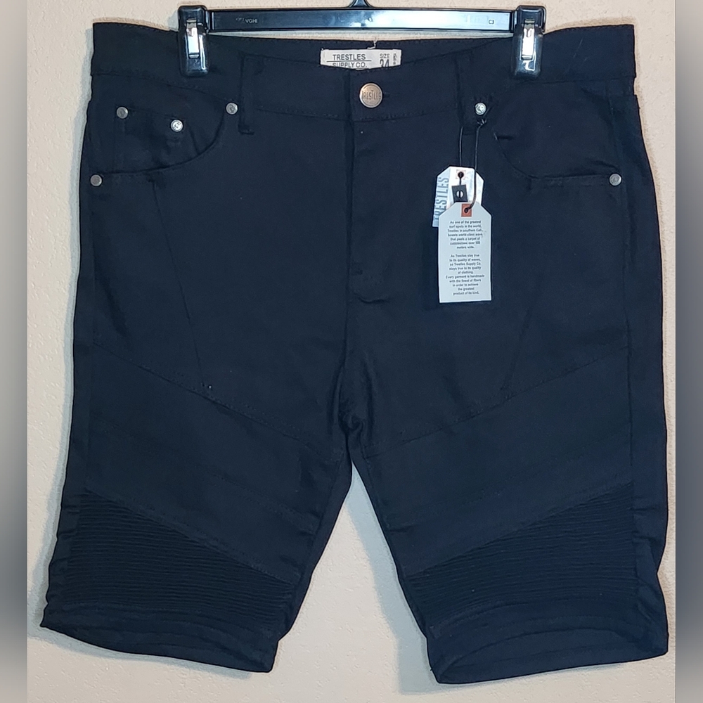 Trestles Supply Co. Mens Black Stretch Durable Short Size 28 And 34
